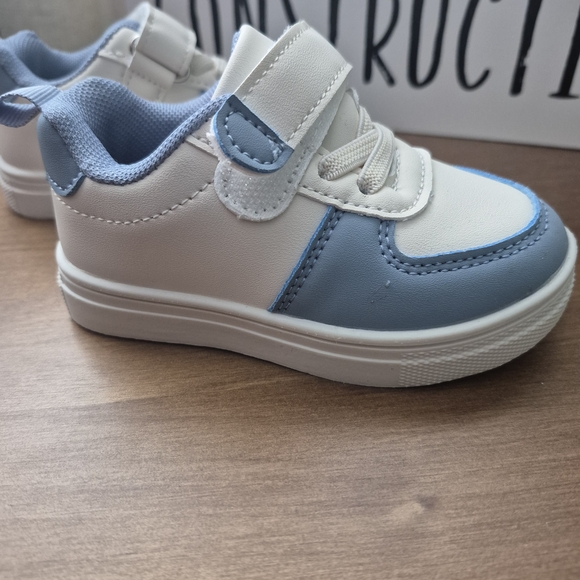 Toddler Boy Blue and White Sneakers - Picture 2 of 3